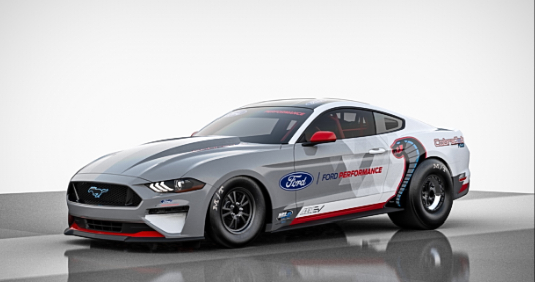 Ford Performance introduces a one-off Mustang Cobra Jet factory drag racer with all-electric propulsion